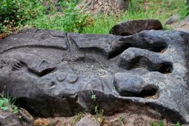 The famous crocodile boulder